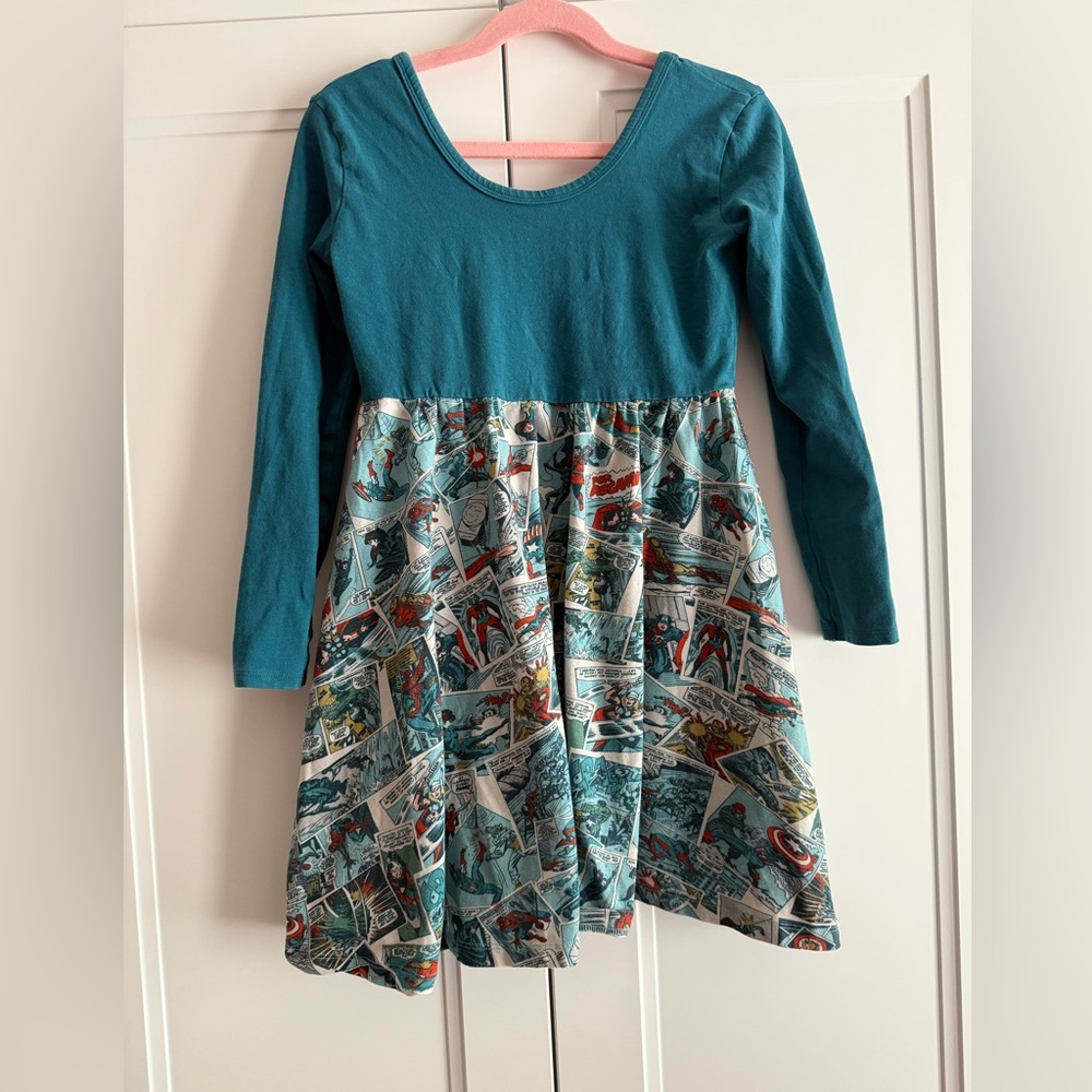 Rags to Raches Marvel Comic Print Kids Dress